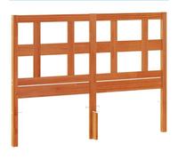 vidaXL Cabecero de Cama, Cabecera para Somier con Patas, Cabezal de Cama, Mueble para Dormitorio, Madera Maciza de Pino Marrón Cera 135 cm