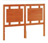 vidaXL Cabecero de Cama, Cabecera para Somier con Patas, Cabezal de Cama, Mueble para Dormitorio, Madera Maciza de Pino Marrón Cera 135 cm