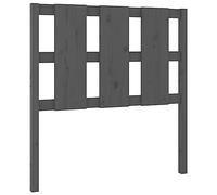 vidaXL Cabecero de Cama Cabezal Dormitorio Estructura Habitación Mobiliario Muebles Decoración Adorno Madera Maciza de Pino Gris 95,5x4x100 cm