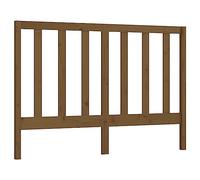vidaXL Cabecero de Cama Cabezal Dormitorio Estructura Habitación Mobiliario Muebles Decoración Adorno Madera Maciza de Pino Marrón Miel 146x4x100 cm