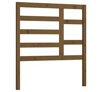 vidaXL Cabecero de Cama Cabezal Dormitorio Estructura Habitación Mobiliario Muebles Decoración Adorno Madera Maciza de Pino Marrón Miel 106x4x104 cm