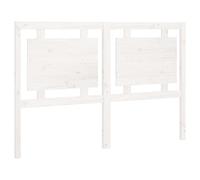 vidaXL Cabecero de Cama Cabezal Dormitorio Estructura Habitación Mobiliario Muebles Decoración Adorno Madera Maciza de Pino Blanco 145,5x4x100 cm