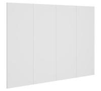 vidaXL Cabecero de Cama Cabezal Dormitorio Estructura Habitación Mobiliario Muebles Decoración Adorno Madera Contrachapada Blanco 120x1,5x80 cm