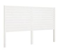 vidaXL Cabecero de Cama Cabezal Dormitorio Estructura Habitación Mobiliario Muebles Decoración Adorno Madera Maciza de Pino Blanco 126x4x100 cm