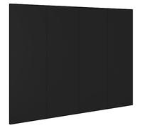 vidaXL Cabecero de Cama Cabezal Dormitorio Estructura Habitación Mobiliario Muebles Decoración Adorno Madera Contrachapada Negro 120x1,5x80 cm