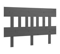 vidaXL Cabecero de Cama Cabezal Dormitorio Estructura Habitación Mobiliario Muebles Decoración Adorno Madera Maciza de Pino Gris 163,5x3x81 cm