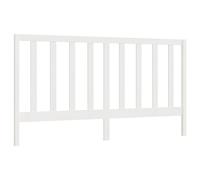 vidaXL Cabecero de Cama Cabezal Dormitorio Estructura Habitación Mobiliario Muebles Decoración Adorno Madera Maciza de Pino Blanco 206x4x100 cm