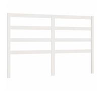 vidaXL Cabecero de Cama Cabezal Dormitorio Estructura Habitación Mobiliario Muebles Decoración Adorno Madera Maciza de Pino Blanco 126x4x100 cm