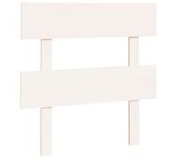 vidaXL Cabecero de Cama Cabezal Dormitorio Estructura Habitación Mobiliario Muebles Decoración Adorno Madera Maciza de Pino Blanco 93,5x3x81 cm
