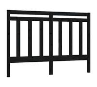vidaXL Cabecero de Cama Cabezal Dormitorio Estructura Habitación Mobiliario Muebles Decoración Adorno Madera Maciza de Pino Negro 166x4x100 cm