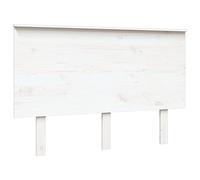 vidaXL Cabecero de Cama Cabezal Dormitorio Estructura Habitación Mobiliario Muebles Decoración Adorno Madera Maciza de Pino Blanco 124x6x82,5 cm