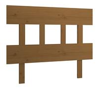 vidaXL Cabecero de Cama Cabezal Dormitorio Estructura Habitación Mobiliario Muebles Decoración Adorno Madera Maciza de Pino Marrón Miel 103,5x3x81cm