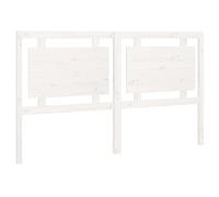 vidaXL Cabecero de Cama Cabezal Dormitorio Estructura Habitación Mobiliario Muebles Decoración Adorno Madera Maciza de Pino Blanco 165,5x4x100 cm