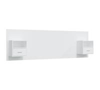 vidaXL Cabecero de Cama Cabezal Dormitorio Estructura Habitación Mobiliario Muebles Decoración Adorno con Mesitas Madera Contrachapada Blanco