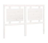 vidaXL Cabecero de Cama Cabezal Dormitorio Estructura Habitación Mobiliario Muebles Decoración Adorno Madera Maciza de Pino Blanco 140,5x4x100 cm
