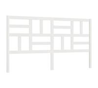 vidaXL Cabecero de Cama Cabezal Dormitorio Estructura Habitación Mobiliario Muebles Decoración Adorno Madera Maciza de Pino Blanco 186x4x104 cm