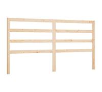 vidaXL Cabecero de Cama Cabezal Dormitorio Estructura Habitación Mobiliario Muebles Decoración Adorno Madera Maciza de Pino 206x4x100 cm