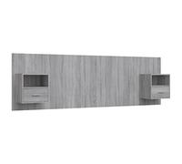 vidaXL Cabecero de Cama Cabezal Dormitorio Estructura Habitación Mobiliario Muebles Decoración Adorno y Mesitas Madera Contrachapada Gris Sonoma
