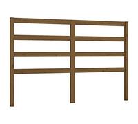 vidaXL Cabecero de Cama Cabezal Dormitorio Estructura Habitación Mobiliario Muebles Decoración Adorno Madera Maciza de Pino Marrón Miel 146x4x100 cm