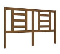vidaXL Cabecero de Cama Cabezal Dormitorio Estructura Habitación Mobiliario Muebles Decoración Adorno Madera Maciza de Pino Marrón Miel 146x4x100 cm