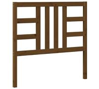 vidaXL Cabecero de Cama Cabezal Dormitorio Estructura Habitación Mobiliario Muebles Decoración Adorno Madera Maciza de Pino Marrón Miel 106x4x100 cm