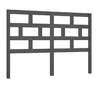 vidaXL Cabecero de Cama Cabezal Dormitorio Habitación Estructura Mobiliario Muebles Decoración Adorno Gris 156x4x100 cm Madera Maciza de Pino