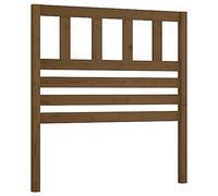vidaXL Cabecero de Cama Cabezal Dormitorio Habitación Estructura Mobiliario Muebles Decoración Adorno Madera Maciza de Pino Marrón Miel 96x4x100 cm