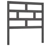 vidaXL Cabecero de Cama Cabezal Dormitorio Habitación Estructura Mobiliario Muebles Decoración Adorno Gris 96x4x100 cm Madera Maciza de Pino