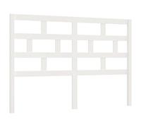 vidaXL Cabecero de Cama Cabezal Dormitorio Habitación Estructura Mobiliario Muebles Decoración Adorno Blanco 146x4x100 cm Madera Maciza de Pino