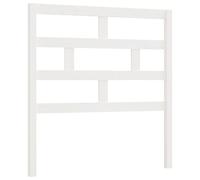 vidaXL Cabecero de Cama Cabezal Dormitorio Habitación Estructura Mobiliario Muebles Decoración Adorno Blanco 96x4x100 cm Madera Maciza de Pino