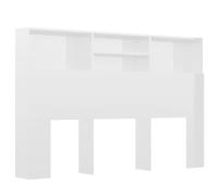 Mueble Cabecero Blanco Brillante 160x19x103,5 Cm Vidaxl
