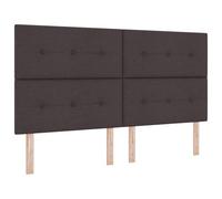 vidaXL Cabecero de Cama con Botones capitoné Tela marrón Oscuro 180 cm