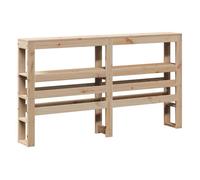 Vidaxl cabecero de cama con estantes madera maciza de pino 140 cm