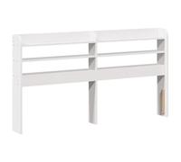 vidaXL Cabecero de Cama con estantes Madera Maciza Pino Blanco 150 cm