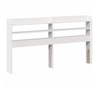 vidaXL Cabecero de Cama con estantes Madera Maciza Pino Blanco 160 cm, cabecero de Cama, cabecero de Madera Maciza, cabecero con estantes