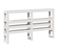 vidaXL Cabecero de Cama con estantes Madera Maciza Pino Blanco 160 cm, cabecero de Cama, cabecero de Madera Maciza, cabecero con estantes