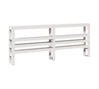 vidaXL Cabecero de Cama con estantes Madera Maciza Pino Blanco 200 cm