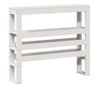 vidaXL Cabecero de Cama con estantes Madera Maciza Pino Blanco 75 cm, cabecero de Cama, cabecero de Madera Maciza, cabecero con estantes