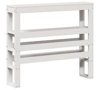 vidaXL Cabecero de Cama con estantes Madera Maciza Pino Blanco 75 cm, cabecero de Cama, cabecero de Madera Maciza, cabecero con estantes