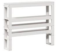 vidaXL Cabecero de Cama con estantes Madera Maciza Pino Blanco 90 cm, cabecero de Cama, cabecero de Madera Maciza, cabecero con estantes