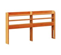 vidaXL Cabecero de Cama con estantes Madera Maciza Pino marrón 120 cm, cabecero de Cama, cabecero de Madera Maciza, cabecero con estantes