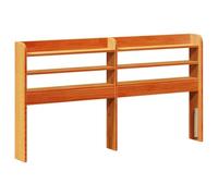 Vidaxl cabecero de cama con estantes madera maciza pino marrón 150 cm