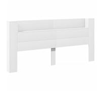 vidaXL Cabecero de cama con LED Blanco 220x16,5x103,5 cm
