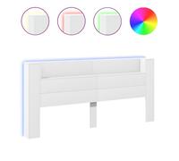 Vidaxl cabecero de cama con led blanco 220x16,5x103,5 cm