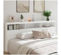 vidaxl Cabecero de cama con LED blanco 220x17x102 cm