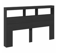 vidaXL Cabecero de Cama con LED Negro 160x17x102 cm