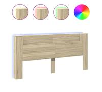 vidaXL Cabecero de Cama con LED Roble Sonoma 220x16,5x103,5 cm