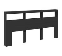 Cabecero De Cama Con Luz Led Negro 200x17x102 Cm Vidaxl