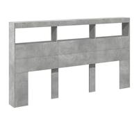Cabecero De Cama Con Luz Led Gris Hormigón 180x17x102 Cm Vidaxl