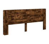 Cabecero De Cama Con Luz Led Roble Ahumado 220x16,5x103,5 Cm Vidaxl